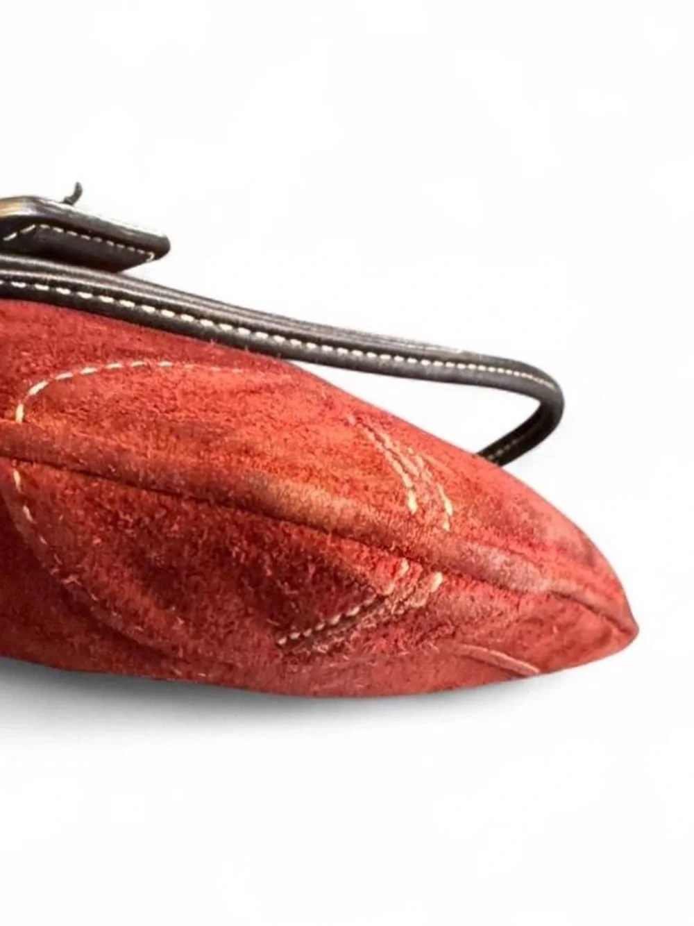 vintage coach burgundy red suede soho hobo wristlet / mini bag 🍷 - Picture 5 of 9